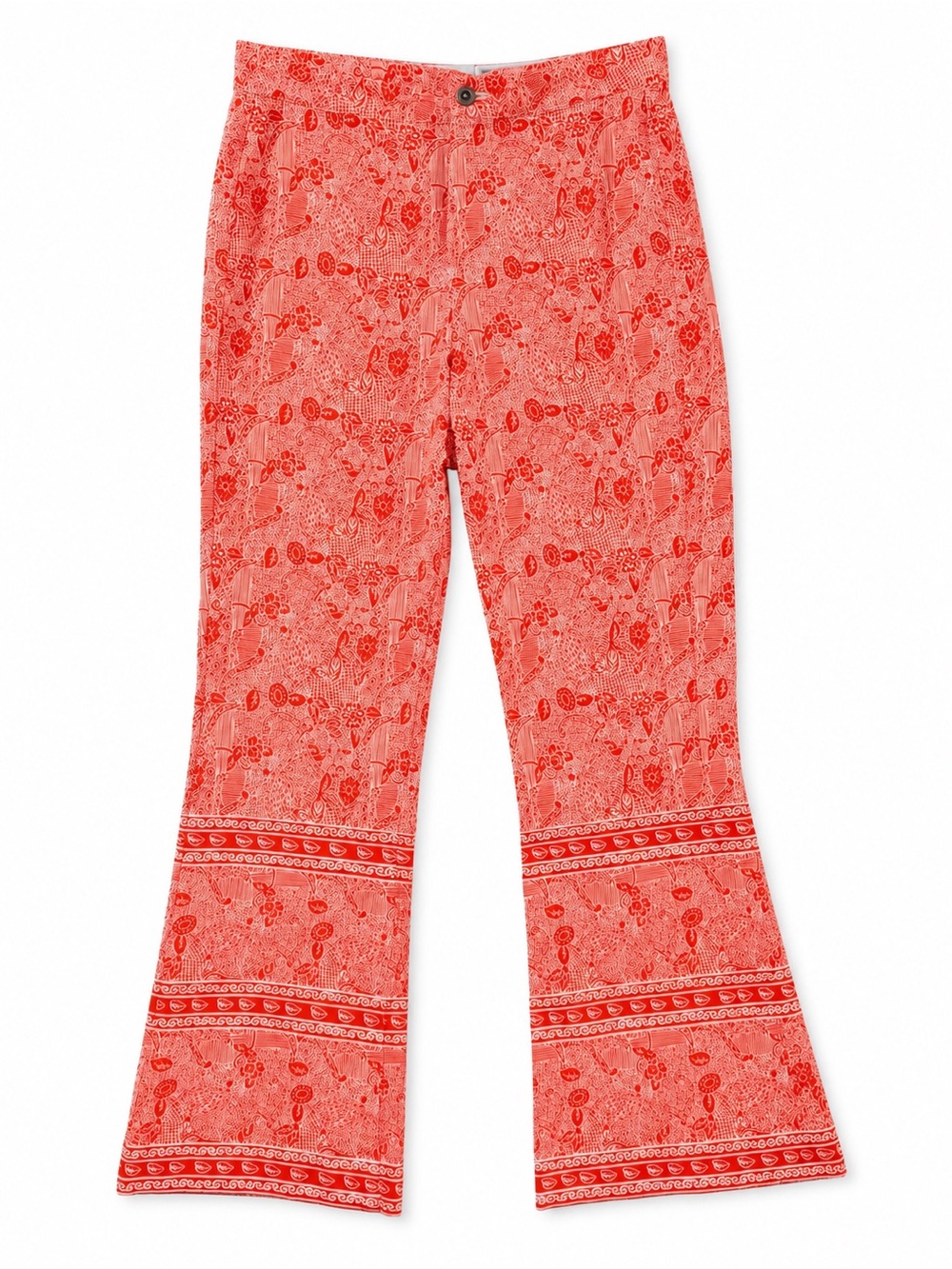 Julia Amory Bell Pant Tangerine Floral Bell Pant M